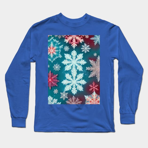 Colourful Ice Crystal Long Sleeve T-Shirt by likbatonboot